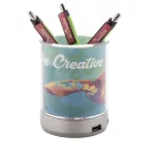 Suport pixuri cu hub usb, 2410E22036, Everestus, ø80 x 105 mm, ABS, Transparent