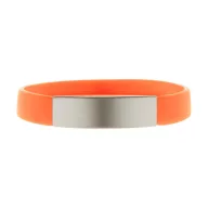   Wristband, 202×12×3 mm, Everestus, 20FEB5493, Silicon, Aluminiu, Portocaliu