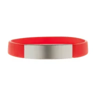   Wristband, 202×12×3 mm, Everestus, 20FEB5495, Silicon, Aluminiu, Rosu