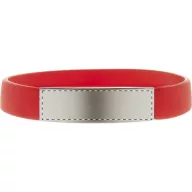   Wristband, 202×12×3 mm, Everestus, 20FEB5495, Silicon, Aluminiu, Rosu