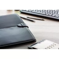   Mapa business A5 cu 20 foi dictando, 260×193×22 mm, Everestus, 20FEB5075, Piele ecologica, Negru