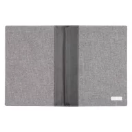   Mapa business A4 cu 20 pagini dictando, 315×255×20 mm, Everestus, 20FEB5130, Linen, Piele ecologica, Gri