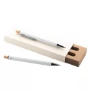 Set instrumente de scris, 2410E24666, Everestus, 139 x 13 x 10 mm, Aluminiu, Alb