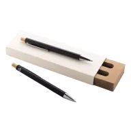   Set instrumente de scris, 2410E24663, Everestus, 139 x 13 x 10 mm, Aluminiu, Negru
