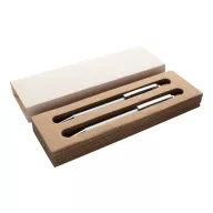   Set instrumente de scris, 2410E24665, Everestus, 139 x 13 x 10 mm, Aluminiu, Argintiu