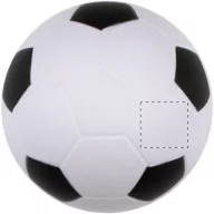   Minge de fotbal antistres, ø63 mm, Everestus, 20FEB11617, Poliuretan, Alb, Negru