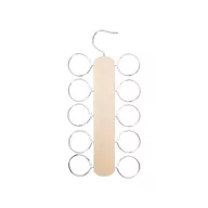   Suport de esarfe, unisex, marime universala adulti, 130×278×10 mm, Everestus, 20FEB11302, Lemn, Metal, Natur, Argintiu