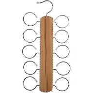   Suport de esarfe, unisex, marime universala adulti, 130×278×10 mm, Everestus, 20FEB11302, Lemn, Metal, Natur, Argintiu
