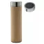 Termos cu infuzor de ceai si termometru, 21MAR2695, 500 ml, Ø 65x240 mm, Everestus, Otel, Bambus, Natur