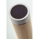 Termos cu infuzor de ceai si termometru, 21MAR2695, 500 ml, Ø 65x240 mm, Everestus, Otel, Bambus, Natur