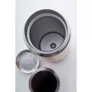 Termos cu infuzor de ceai si termometru, 21MAR2695, 500 ml, Ø 65x240 mm, Everestus, Otel, Bambus, Natur