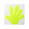 Sticker reflectorizant, hand, 67×55 mm, Everestus, 20FEB4689, Rasina, Galben