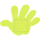 Sticker reflectorizant, hand, 67×55 mm, Everestus, 20FEB4689, Rasina, Galben