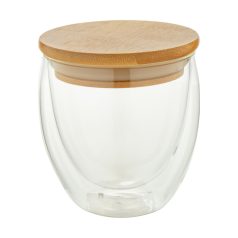   Cana termos, Everestus, 21OCT1400, 250 ml, ø83 x 100 mm, Sticla, Bambus, Transparent, Natur