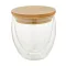 Cana 250 ml, Everestus, 21OCT1400, ø83 x 100 mm, Sticla, Bambus, Transparent, Natur