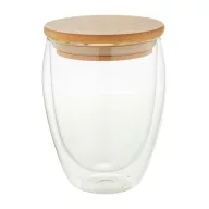   Cana 350 ml, Everestus, 21OCT1399, ø83 x 115 mm, Sticla, Bambus, Transparent, Natur