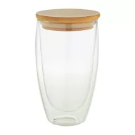  Cana 450 ml, Everestus, 21OCT1398, ø83 x 150 mm, Sticla, Bambus, Transparent, Natur