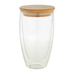   Cana termos, Everestus, 21OCT1398, 450 ml, ø83 x 150 mm, Sticla, Bambus, Transparent, Natur