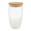Cana 450 ml, Everestus, 21OCT1398, ø83 x 150 mm, Sticla, Bambus, Transparent, Natur
