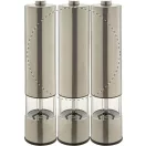 Rasnita electrica pentru sare si piper, 2401E17526, Everestus, ø50x220 mm, Otel, Ceramica, Argintiu