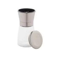   Rasnita manuala pentru sare si piper, 2401E17893, Everestus, ø65x135 mm, Otel, Ceramica, Transparent, Argintiu