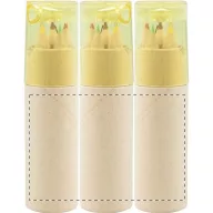   Set creioane, ø27×102 mm, Everestus, 20FEB3878, Hartie, Plastic, Galben, Bej