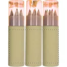 Set 6 creioane, 21MAR1335, Ø 27x102 mm, Everestus, Lemn, Plastic, Portocaliu