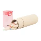 Set creioane, ø27×102 mm, Everestus, 20FEB3877, Hartie, Plastic, Rosu, Bej