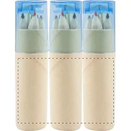   Set creioane, ø27×102 mm, Everestus, 20FEB3876, Hartie, Plastic, Albastru, Bej