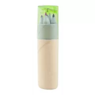   Set 6 creioane, 21MAR1334, Ø 27x102 mm, Everestus, Lemn, Plastic, Verde