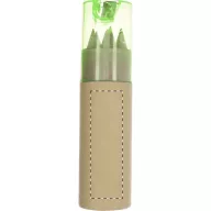   Set 6 creioane, 21MAR1334, Ø 27x102 mm, Everestus, Lemn, Plastic, Verde