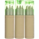 Set 6 creioane, 21MAR1334, Ø 27x102 mm, Everestus, Lemn, Plastic, Verde