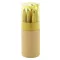 Set 12 creioane, 21MAR1333, Ø 35x103 mm, Everestus, Carton, Lemn, Galben