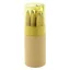 Set 12 creioane, 21MAR1333, Ø 35x103 mm, Everestus, Carton, Lemn, Galben