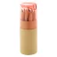 Set 12 creioane, 21MAR1332, Ø 35x103 mm, Everestus, Carton, Lemn, Rosu