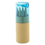   Set 12 creioane, 21MAR1329, Ø 35x103 mm, Everestus, Carton, Lemn, Albastru