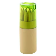   Set 12 creioane, 21MAR1330, Ø 35x103 mm, Everestus, Carton, Lemn, Verde