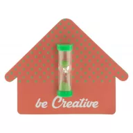   Clepsidra 3 minute, ø20×60 mm, Everestus, 20FEB7321, Plastic, Verde, Transparent