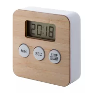   Timer de bucatarie, Everestus, 22FEB0113, 60x60x16 mm, Bambus, Natur