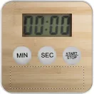 Timer de bucatarie, Everestus, 22FEB0113, 60x60x16 mm, Bambus, Natur