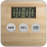   Timer de bucatarie, Everestus, 22FEB0113, 60x60x16 mm, Bambus, Natur