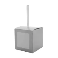   Glob de Craciun, 2401E16787, Everestus, 77x77x77 mm, Carton, Argintiu, Alb