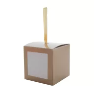   Glob de Craciun, 2401E16786, Everestus, 77x77x77 mm, Carton, Auriu, Alb