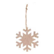   Ornament brad Craciun, 2410E25434, Everestus, 73 x 80 x 2 mm, Lemn, Natur