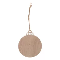   Ornament brad Craciun, 2410E25432, Everestus, 66 x 80 x 2 mm, Lemn, Natur