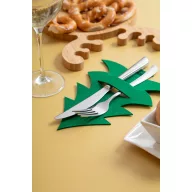   Set 4 suporturi de tacamuri cu design de Craciun, 2410E25437, Everestus, 160 x 220 x 10 mm, Pasla, Verde