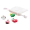 Set 4 radiere cu design de Craciun, 2410E23393, Everestus, 80 x 80 mm, Multicolor