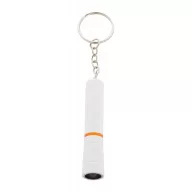   Breloc cu mini lanterna, ø11×75 mm, Everestus, 20FEB9559, Plastic, Alb, Portocaliu