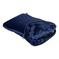   Patura si perna de calatorie 2-in-1, Everestus, 2610E18287, 245x340 mm, Poliester, Albastru Dark