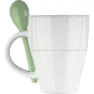   Cana, 300 ml, 86 x 106 mm, Everestus, 20FEB4972, Ceramica, Verde, Alb